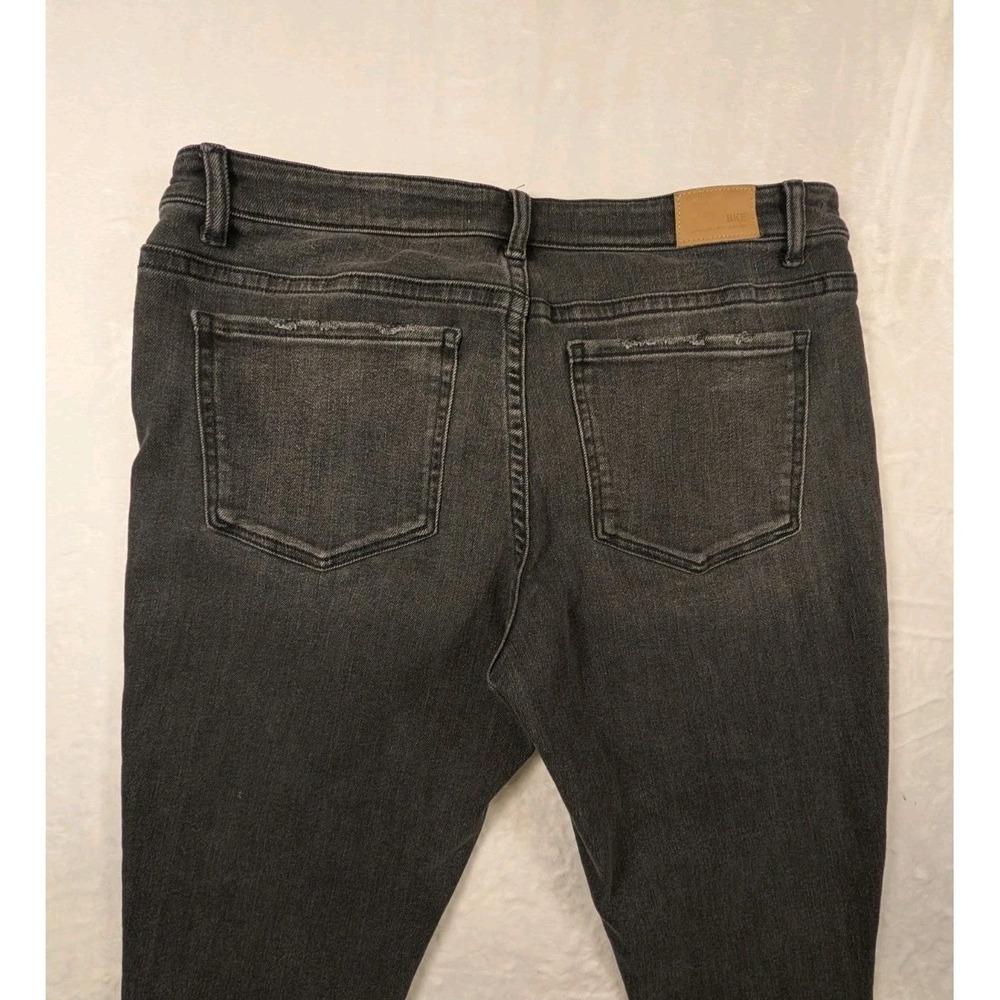 BKE Payton Men's Denim Black Mid-Rise Straight Universal Fit Raw Hem Size 39X26 - Picture 4 of 10
